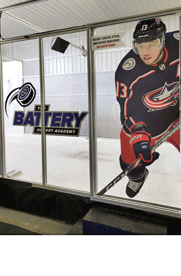 columbus blue jackets hockey player window graphics