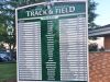 outdoor aluminum overlay track record board