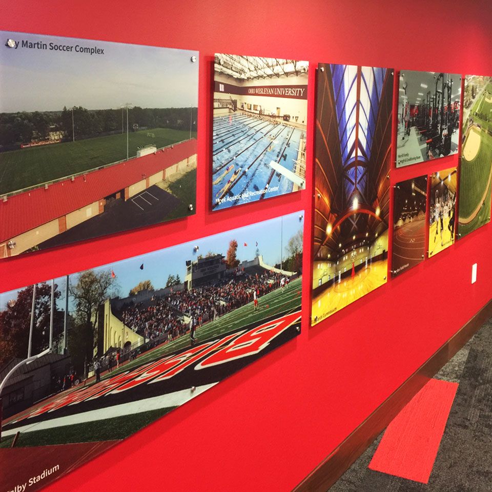 ohio wesleyan university hallway graphics
