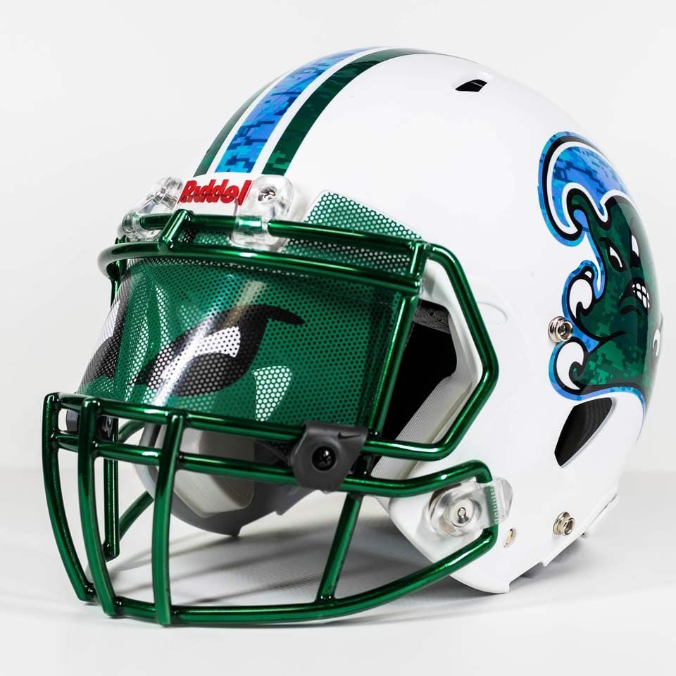 tulane helmet decals custom visor