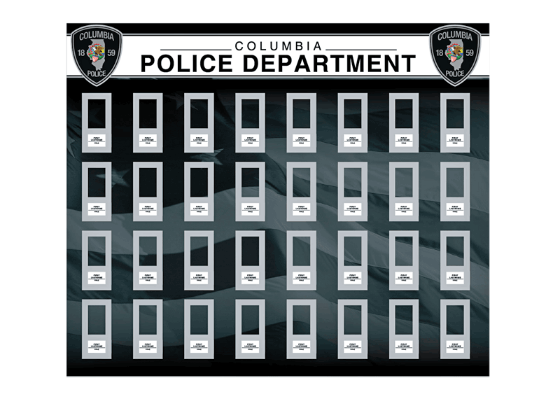 columbia police department photo board