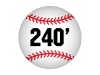 240' baseball fence distance marker