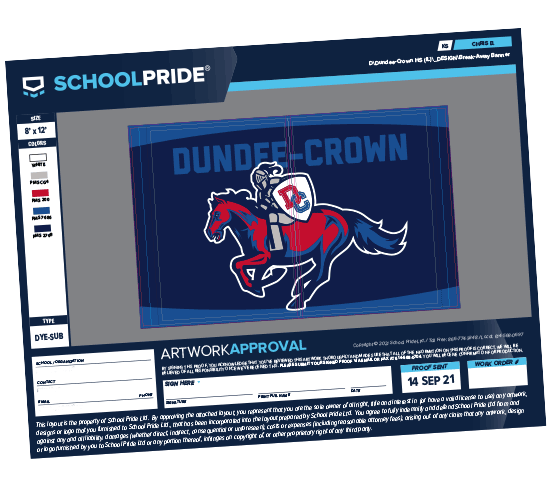 schoolpride&reg; breakaway banner artwork proof