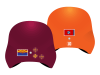 Flag stickers for batting helmets baseball softball