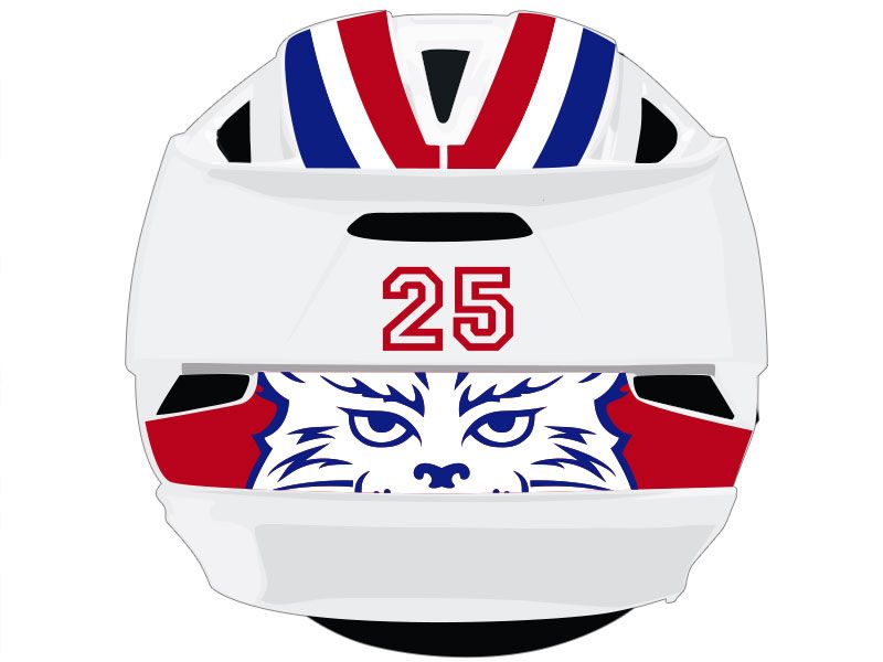 cat back lacrosse decals white helmet