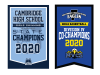 State Championship Banners cambridge high school and mid vermont eagles