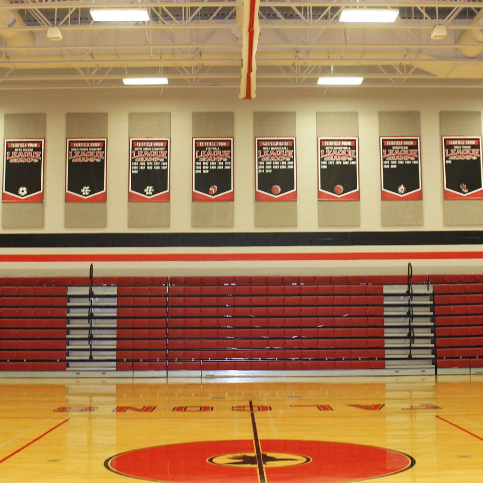 fairfield union high school add a year championships banners in gymnasium