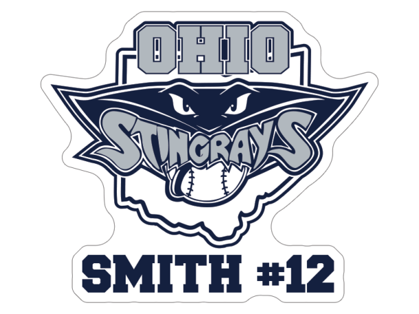Personalized Ohio Stingrays Sticker