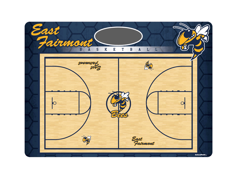 Dry Erase Basketball Court Sticker