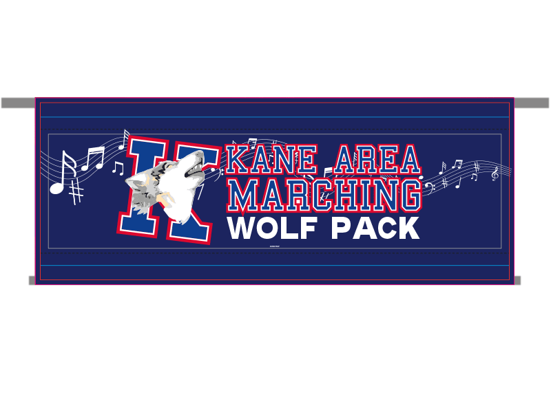 kane area wolfpack marching band parade banner
