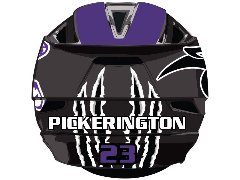 pickerington claw back and neck lacrosse decals black helmet