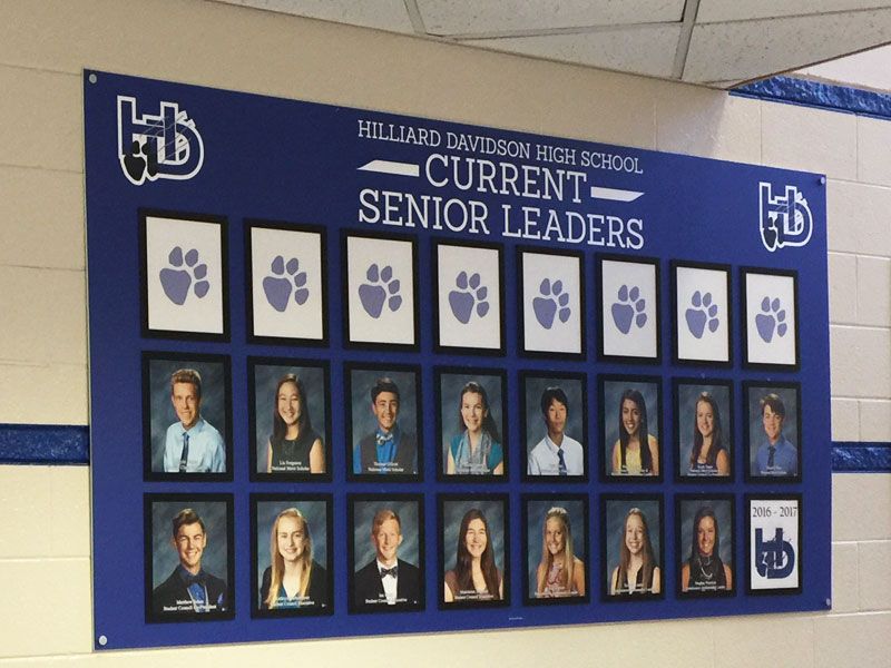 current student leaders photo board
