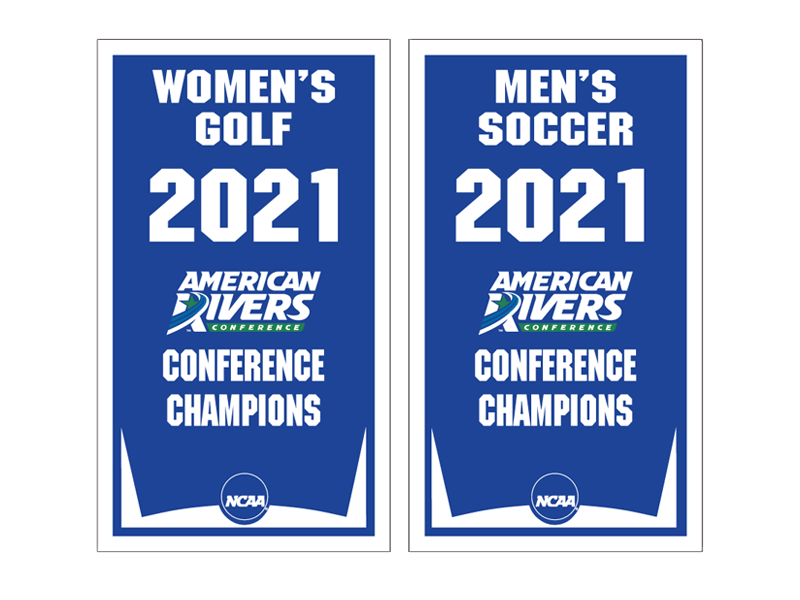 university of dubuque championship banners  soccer golf