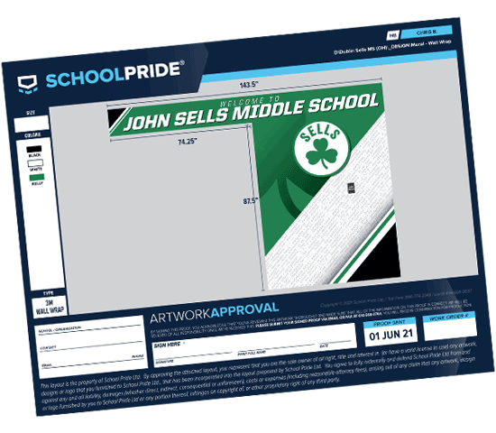 schoolpride® wall graphics layout