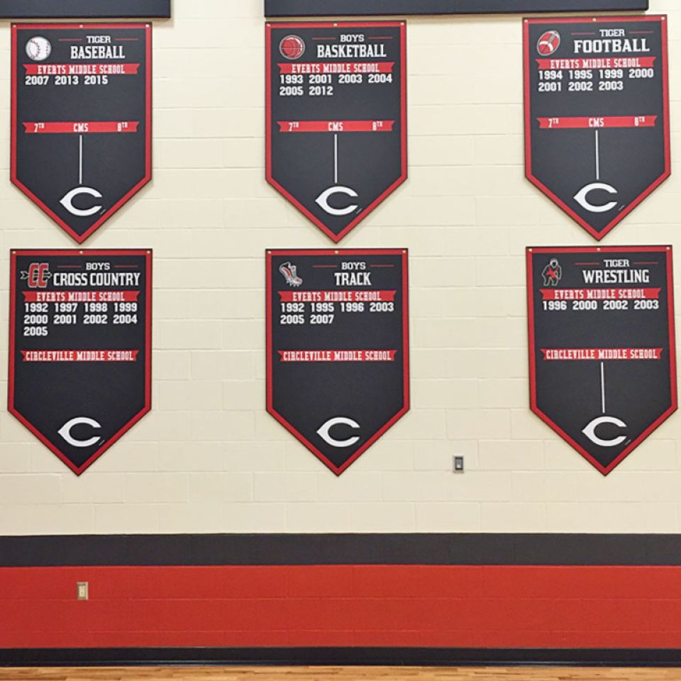 circleville tiger add a year banners for sports championships