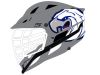 bird oversized lacrosse helmet decals on gray helmet