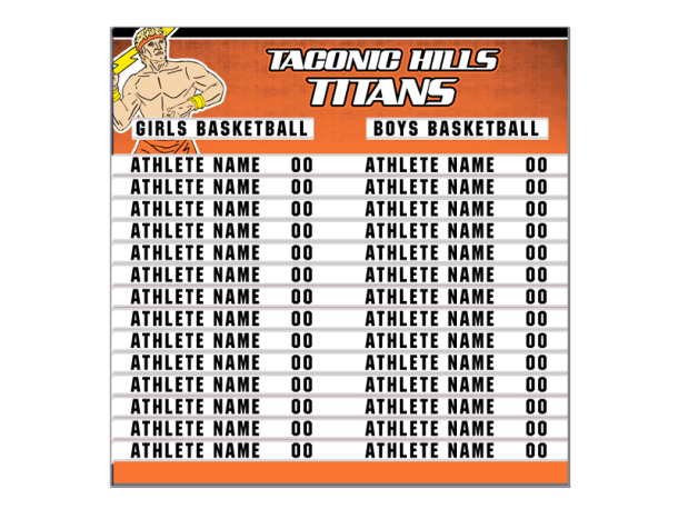 Taconic Hills roster board