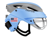 Women's Lacrosse Flag Sticker LX Helmet