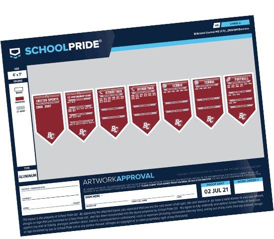 schoolpride® add a year banner layout