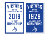 Petersburg Cross Country and Basketball Championship Banners