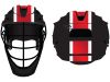 red white wide lacrosse helmet stripe black helmet