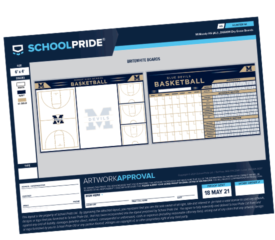 schoolpride® goal board proof