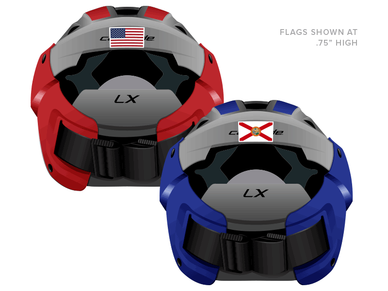 proper sizing and use of us flag on cascade lx helmets