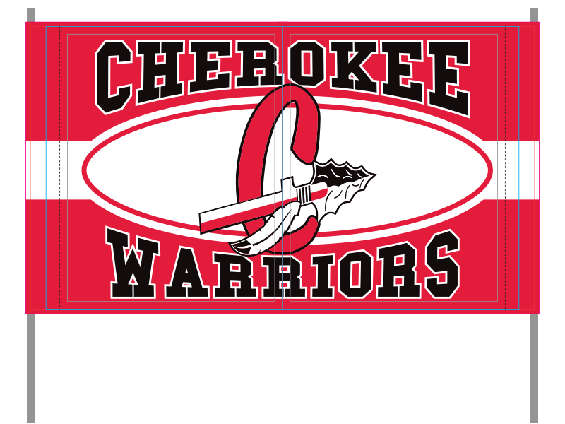 cherokee warriors breakaway banner