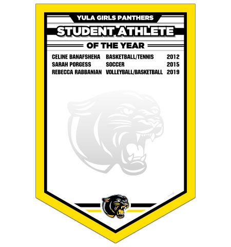 Add a Name banner athlete of the year Yula High school