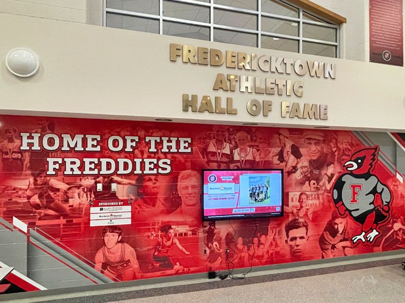 Fredericktown Hall of Fame Wall Wrap with Video Hall of Fame