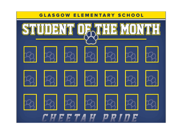 student of the month photo board