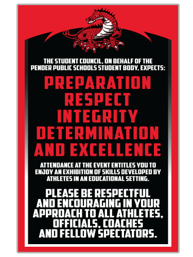 pender high school sportsmanship banner