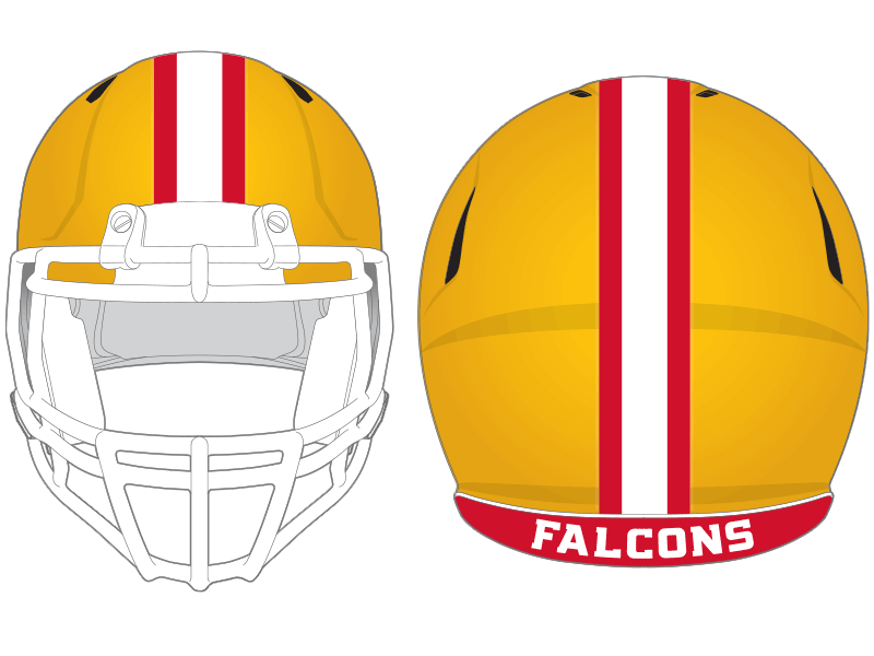 wide stripe two color football helmet