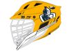 knight oversized lacrosse helmet decals on yellow helmet