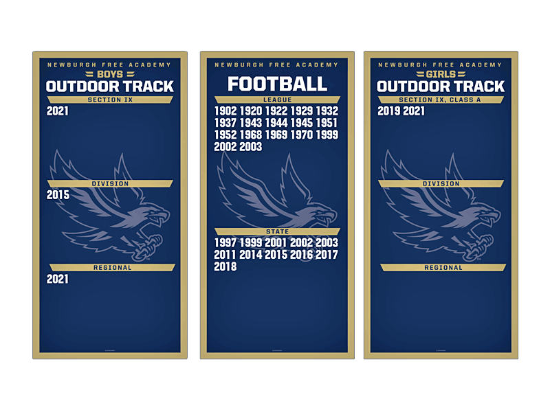 newburgh free academy add a year banners for track and football