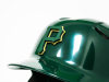 green batting helmet with oversized P 3d helmet decal in in green and yellow layers
