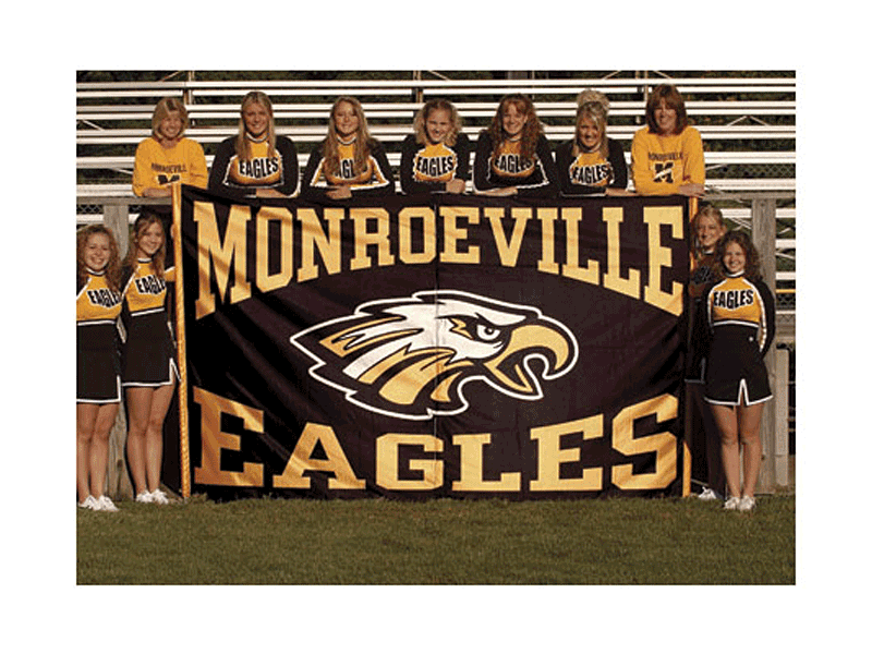 monroeville eagles breakaway with cheer squad