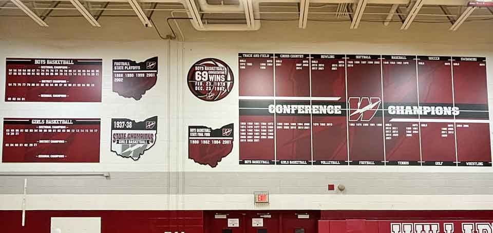Willard High School Championship Banners