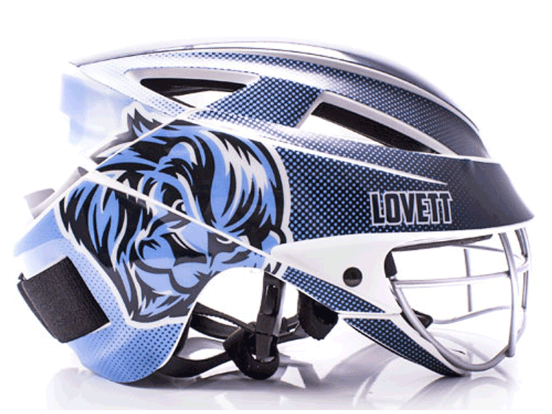 lacrosse helmet wrap cascade lx lovett lions blue