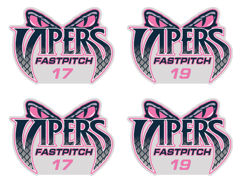 vipers fastpitch personalized car window stickers