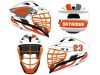 6 item multi item lacrosse kits orange gray skyridge falcons white helmet