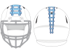 Montpelier High School train track stripes football helmet
