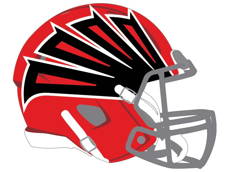 red black wing football helmet decals