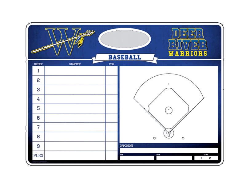 handheld baseball lineup board