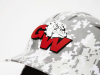 white digital camo batting helmet with GW Bulldog 3d helmet decal in red white black 