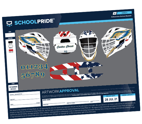 schoolpride® custom jaw decals cascade s lacrosse decal artwork proof