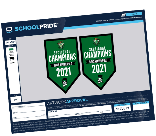 schoolpride® championship banner artwork proof