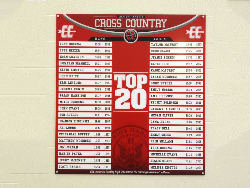easy change cross country top 20 record board 