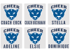 cheer personalized car window sticker collage
