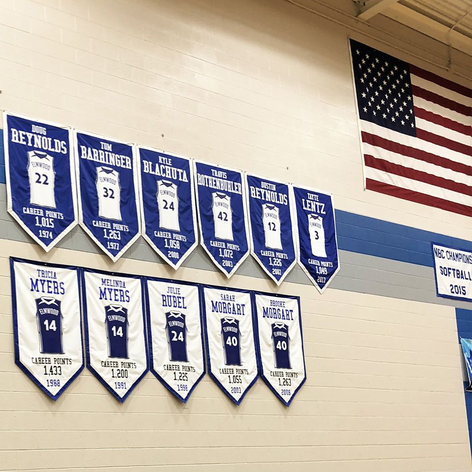 basketball  1000 point jersey banners